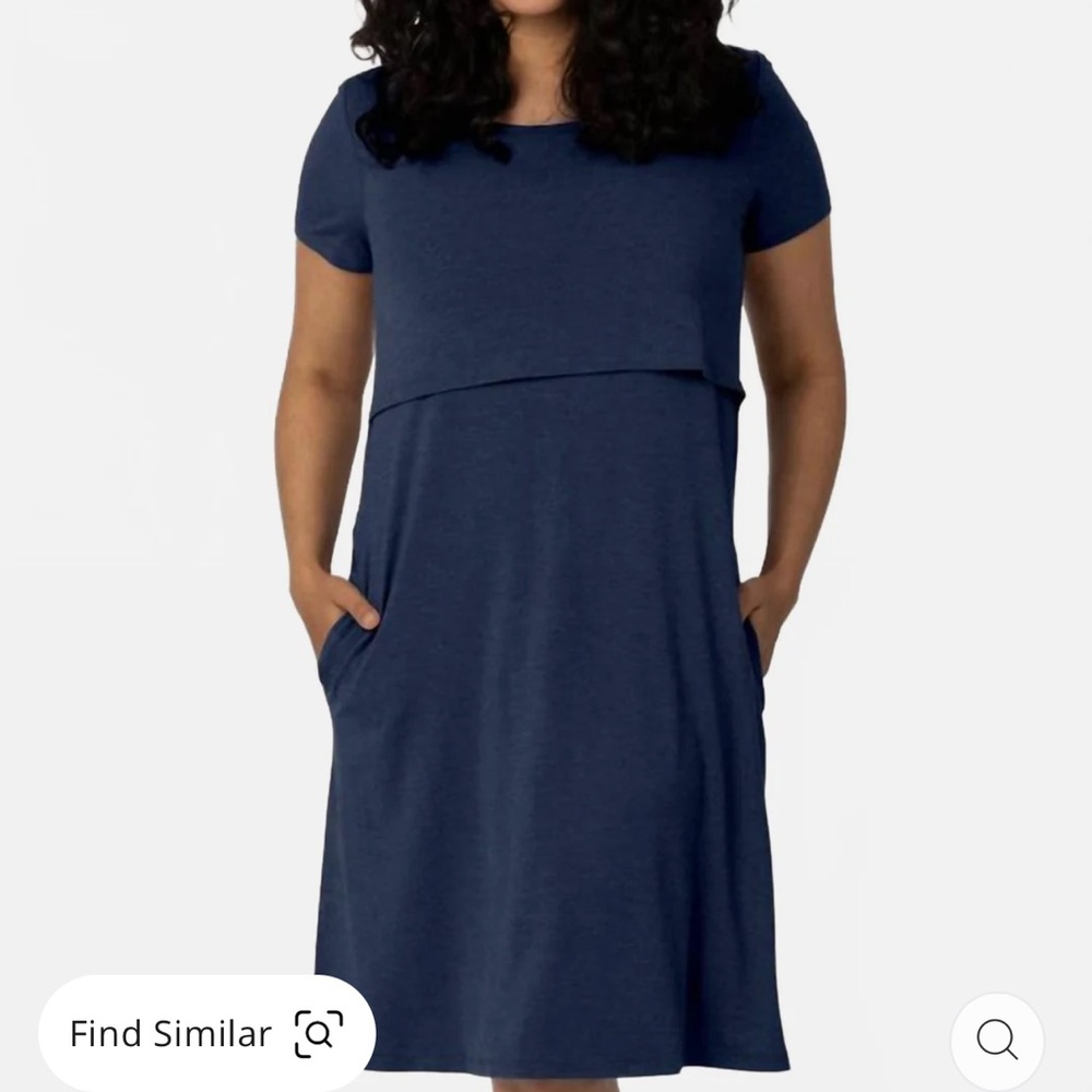 NEW Quince bamboo jersey maternity & nursing lounge dress size small